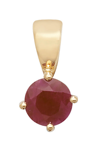 9ct Yellow Gold Ruby Pendant