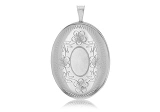 Sterling Silver Floral Locket