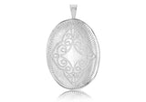 Sterling Silver Oval Filigree Locket