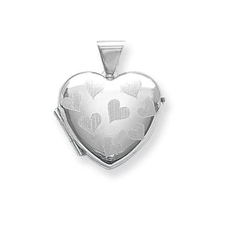 Sterling Silver Engraved Heart Locket