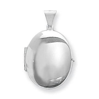 Sterling Silver Plain Oval Locket Pendant