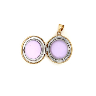 9K Yellow Gold Round Star Set Diamond Locket
