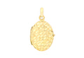 9K Yellow Gold Cubic Zirconia Oval Locket