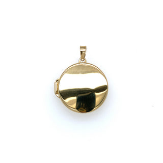 9K Yellow Gold Plain Round Locket