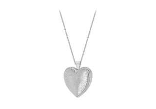 Sterling Silver Engraved Heart Locket