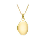 9K Yellow Gold Polished Oval Locket