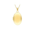 9K Yellow Gold Large Polished Oval Locket