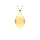 9K Yellow Gold Large Polished Oval Locket
