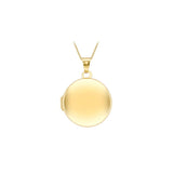 9K Yellow Gold Polished Round Locket