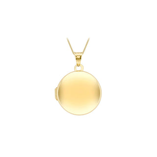 9K Yellow Gold Polished Round Locket