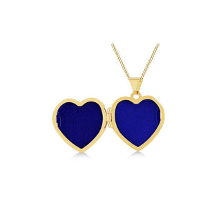 9K Yellow Gold Engraved Heart Locket Pendant