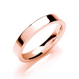 3mm Flat Court Shape Wedding Band 18ct Rose