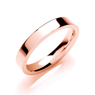3mm Flat Court Shape Wedding Band 18ct Rose J