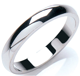 3mm Premium D-shape Platinum L