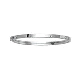 9K White Gold Children's Cubic Zirconia Studded Bangle