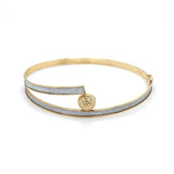 9K Yellow Gold Stardust Bangle