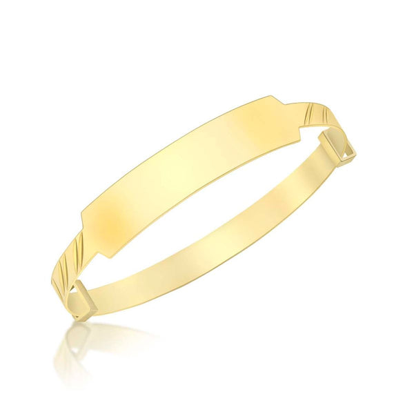 9K Yellow Gold Expandable Children's ID Bangle