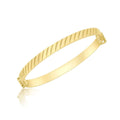 9K Yellow Gold Babies DC Oblique Expandable Bangle