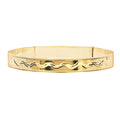 9K Yellow Gold Expandable Wheat Bangle