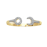 9K Yellow Gold Children's Cubic Zirconia Spanner Bangle