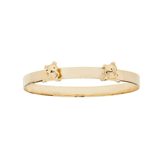 9K Yellow Gold Babies' Adjustable Teddy Bear Bangle