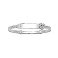 9K White Gold Children's Expandable Heart Bangle