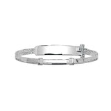9K White Gold Children's Expandable Cross Bangle