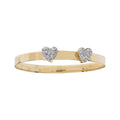 9K Yellow Gold Children's Expandable Heart Bangle