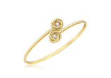 9K Yellow Gold Cubic Zirconia Knot Bangle