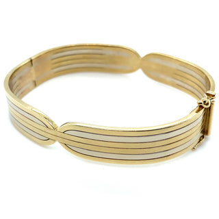 9K Yellow Gold Deco Curve Bangle