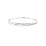18K White Gold Diamond Bangle