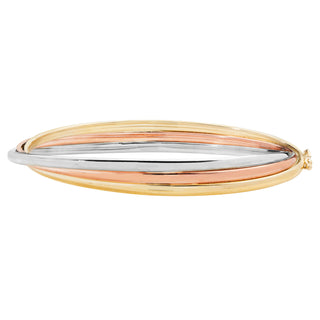9K 3 Colour Gold Twist Bangle
