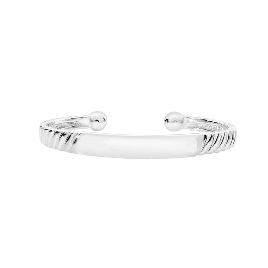 Sterling Silver ID & Torque Style Baby Bangle