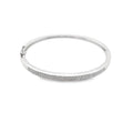 9K White Gold Babies Diamond Row Bangle
