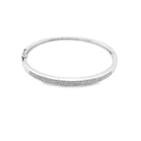 9K White Gold Babies Diamond Row Bangle