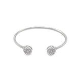 9K White Gold Babies Diamond Cluster Bangle