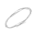 9K White Gold Shallow Twist Bangle