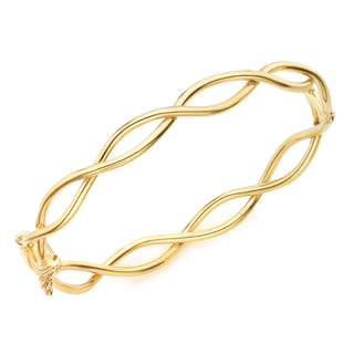 9K Yellow Gold Crossover Bangle