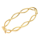 9K Yellow Gold Crossover Bangle
