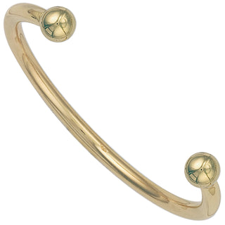 9K Yellow Gold Solid Torc Bangle