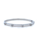 9K White Gold Cubic Zirconia Studded Bangle