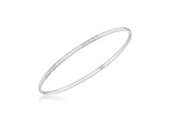 9ct White Gold Diamond Cut Bangle