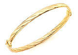 9ct Yellow Gold Twist-Detail Bangle