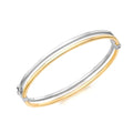 9K 2 Colour Gold Double Row Bangle