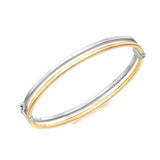 9K 2 Colour Gold Double Row Bangle