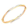 9K 3 Colour Gold Russian Bangle