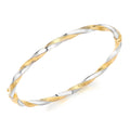 9K 2 Colour Gold Twist Bangle