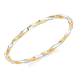 9K 2 Colour Gold Twist Bangle