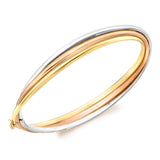 9K 3 Colour Gold Russian Bangle