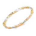 9K 3 Colour Gold Twist Bangle